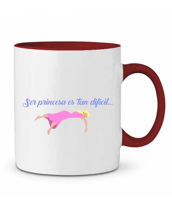 Mug bicolore Ser princesa es tan dificil tunetoo