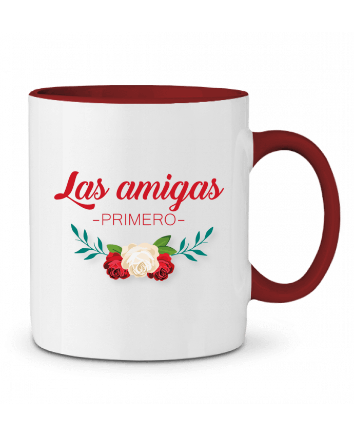 Mug bicolore Las amigas primero tunetoo