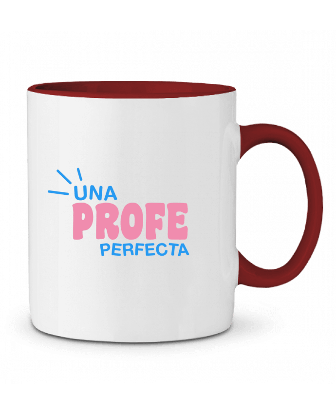 Mug bicolore Una profe perfecta tunetoo