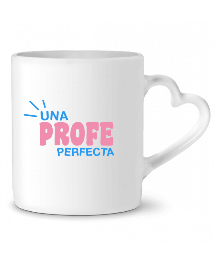 Mug coeur Una profe perfecta par tunetoo