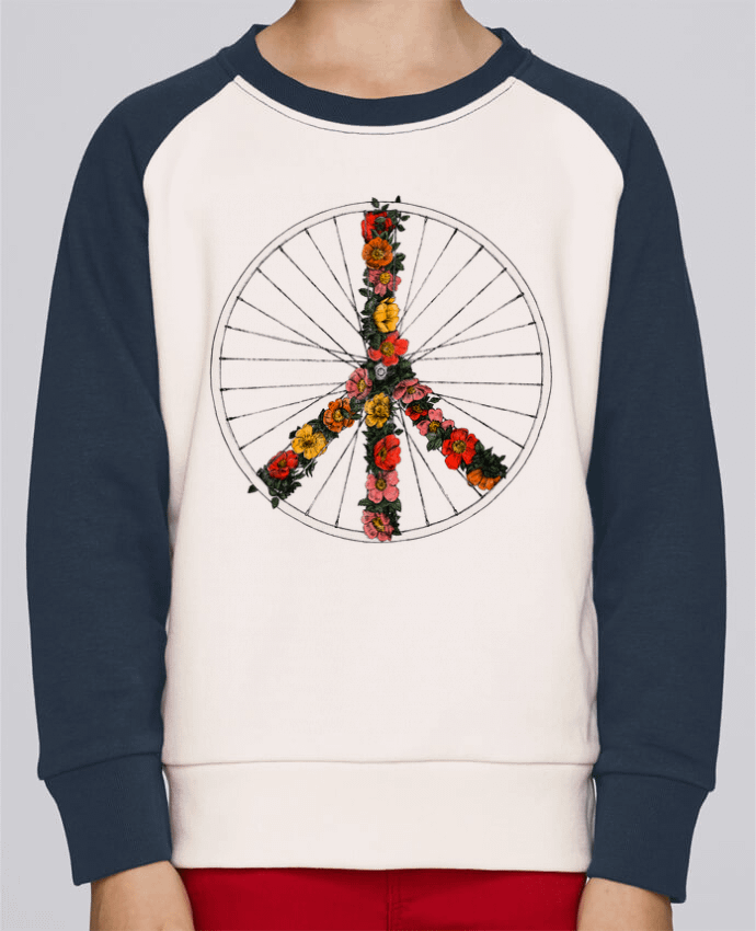 Sweat petite fille Peace and Bike par Florent Bodart