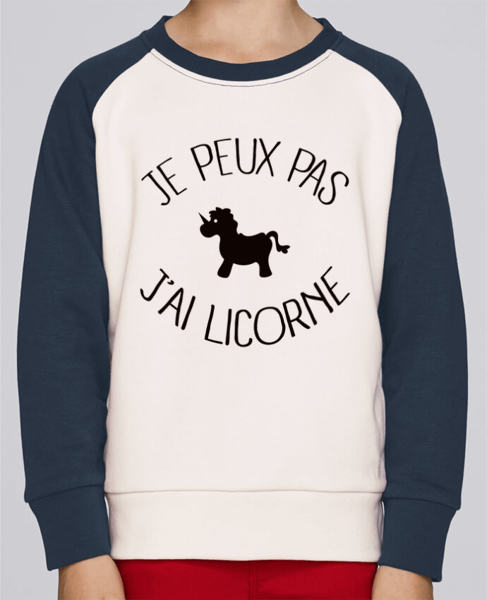 Sweat petite fille Je peux pas j'ai licorne par Freeyourshirt.com