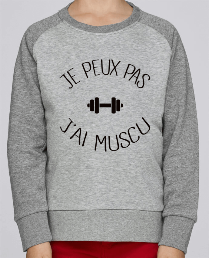 Sweat petite fille Je peux pas j'ai Muscu par Freeyourshirt.com