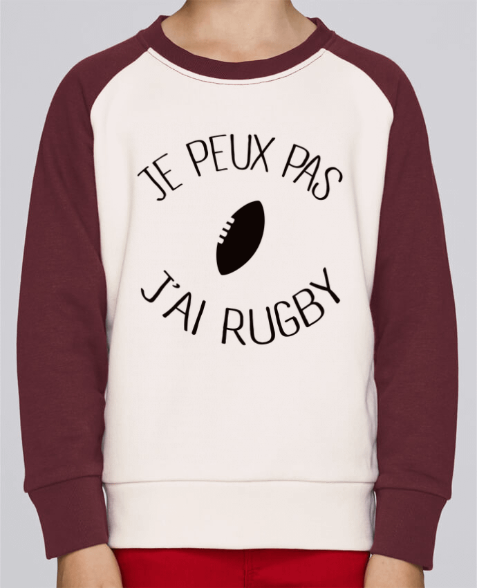Sweat petite fille Je peux pas j'ai rugby by Freeyourshirt.com
