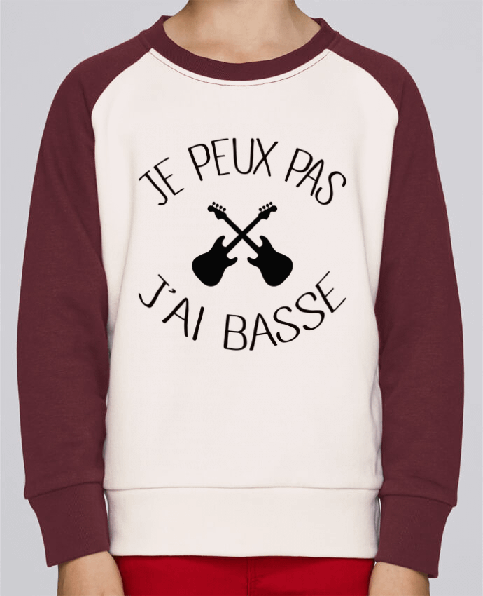 Sweat petite fille Je peux pas j'ai Basse by Freeyourshirt.com