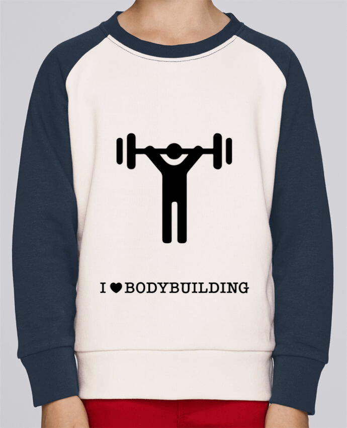 Sweat petite fille I love bodybuilding by will