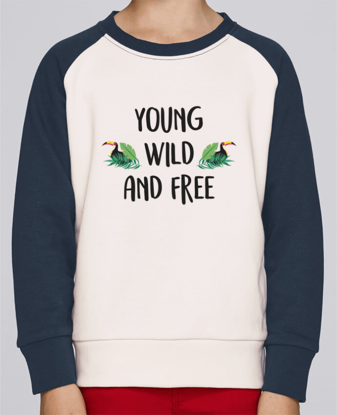 Sweat petite fille Young, Wild and Free por IDÉ'IN