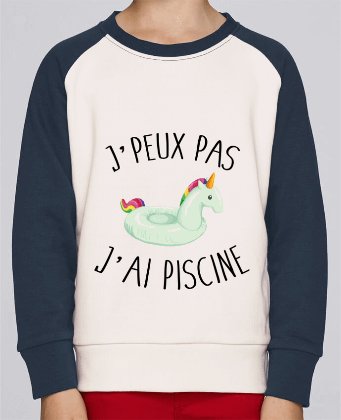 Sweat petite fille Je peux pas j'ai piscine par FRENCHUP-MAYO