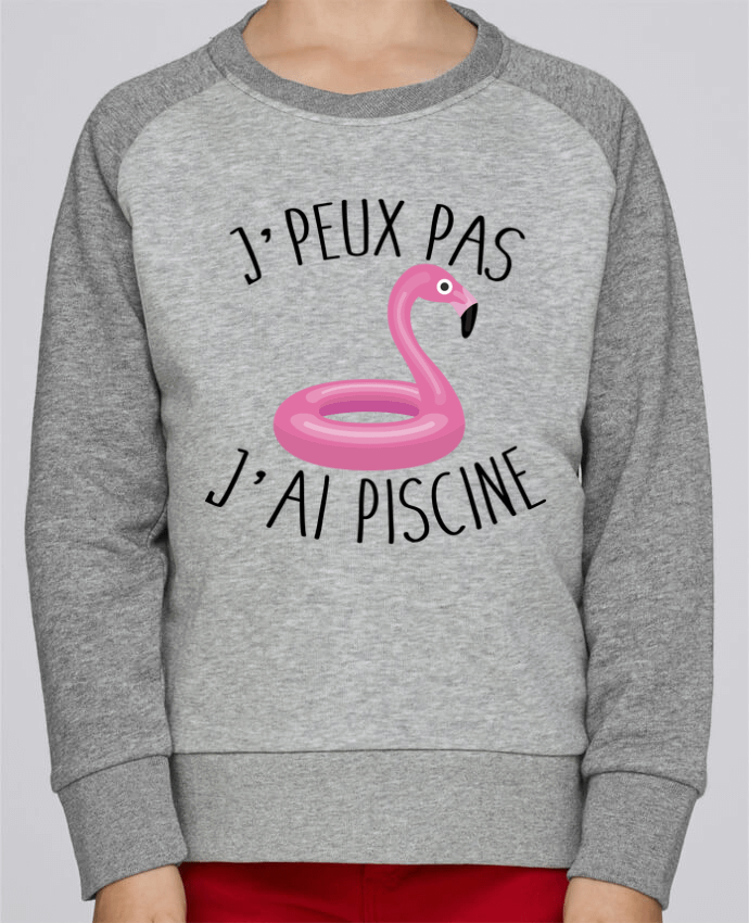 Sweat petite fille Je peux pas j'ai piscine par FRENCHUP-MAYO