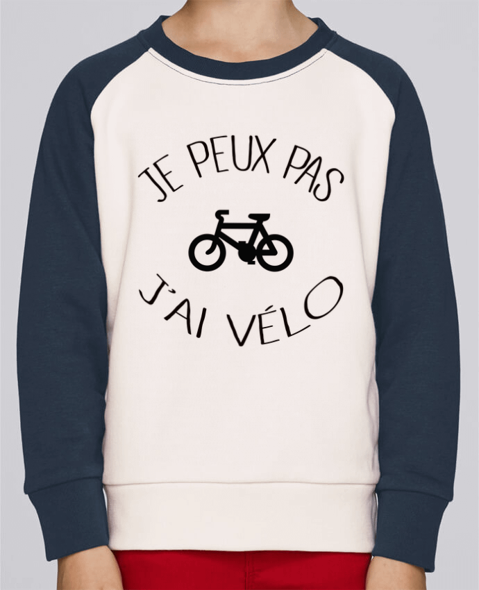 Sweat petite fille Je peux pas j'ai vélo by Freeyourshirt.com