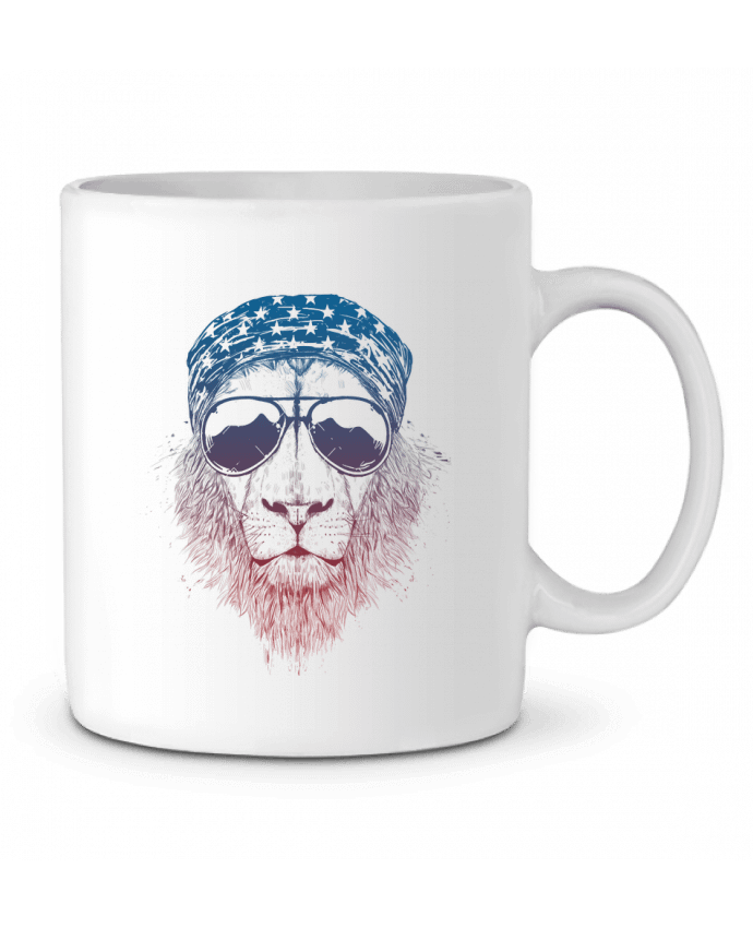 Ceramic Mug Wild lion by Balàzs Solti