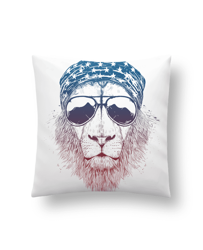Cushion synthetic soft 45 x 45 cm Wild lion by Balàzs Solti