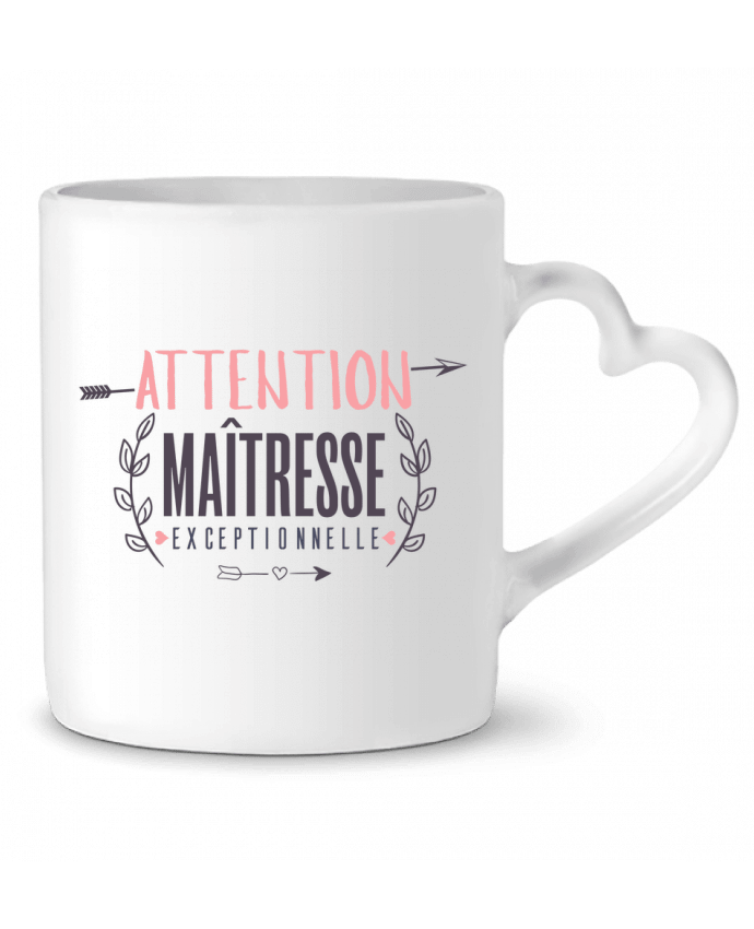 Mug Heart Attention maîtresse exceptionnelle by tunetoo