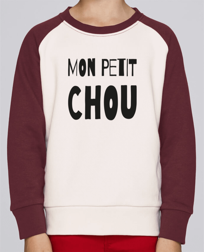 Sweatshirt Kids Round Neck Stanley Mini Contrast Mon petit chou by tunetoo