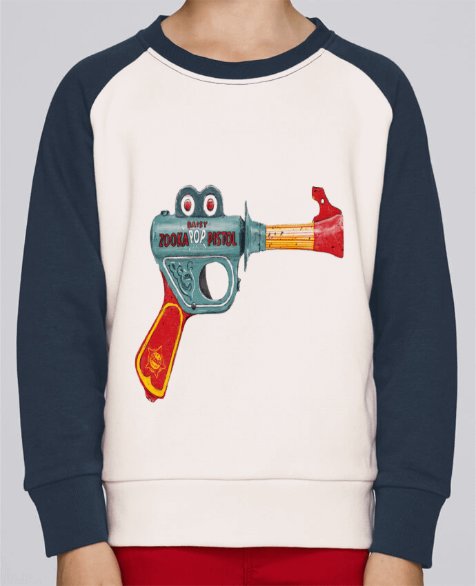 Sweatshirt Kids Round Neck Stanley Mini Contrast Gun Toy by Florent Bodart