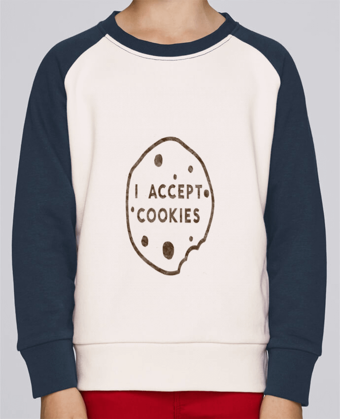 Sweatshirt Kids Round Neck Stanley Mini Contrast I accept cookies by Florent Bodart