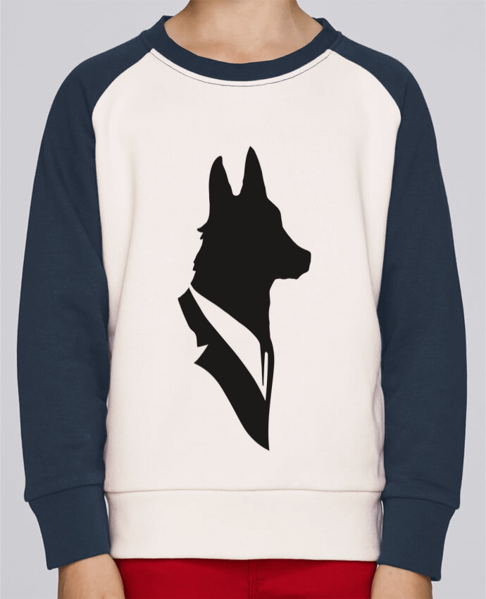 Sweatshirt Kids Round Neck Stanley Mini Contrast Mr Fox by Florent Bodart