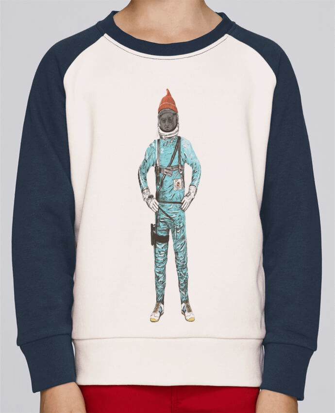 Sweatshirt Kids Round Neck Stanley Mini Contrast Zissou in space by Florent Bodart