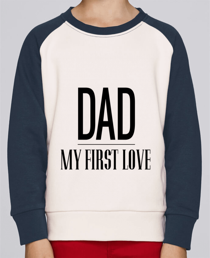 Sweatshirt Kids Round Neck Stanley Mini Contrast Dad my first love by tunetoo