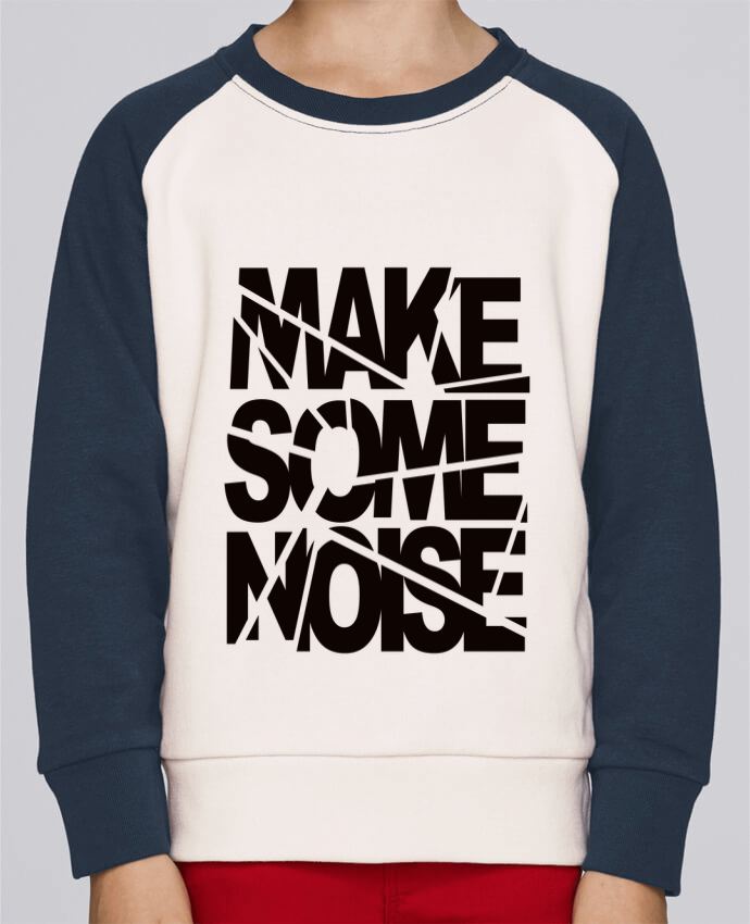 Sweatshirt Kids Round Neck Stanley Mini Contrast Make Some Noise by Freeyourshirt.com