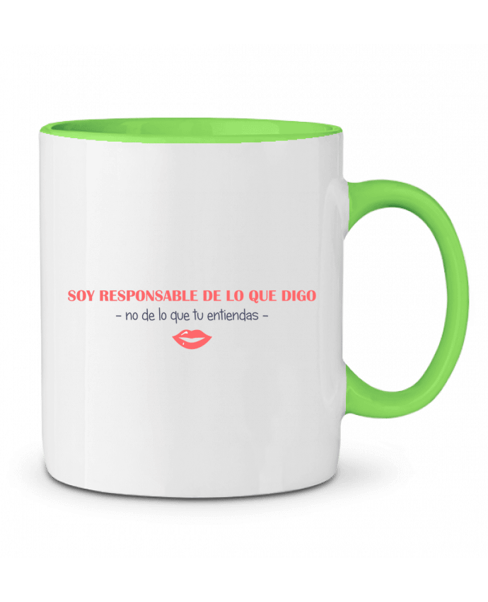 Mug bicolore Responsable de lo que digo tunetoo