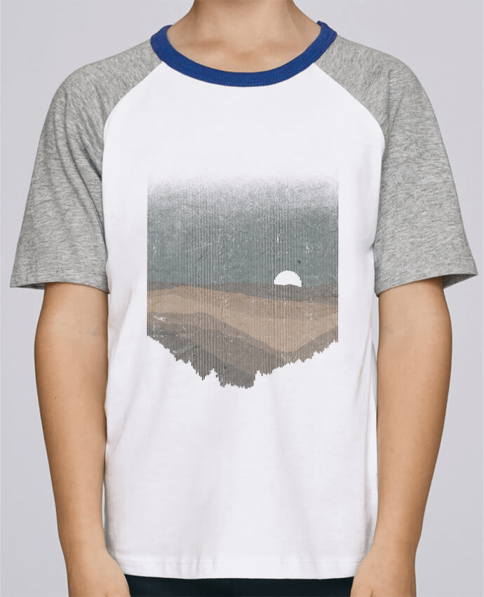 T-shirt enfant Baseball Moonrise Sepia par Florent Bodart