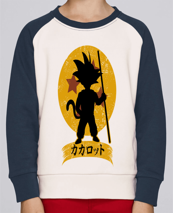 Sudadera Cuello Redondo Manga en Contraste Niño Mini Scouts Contraste Kakarrot Crest por Kempo24