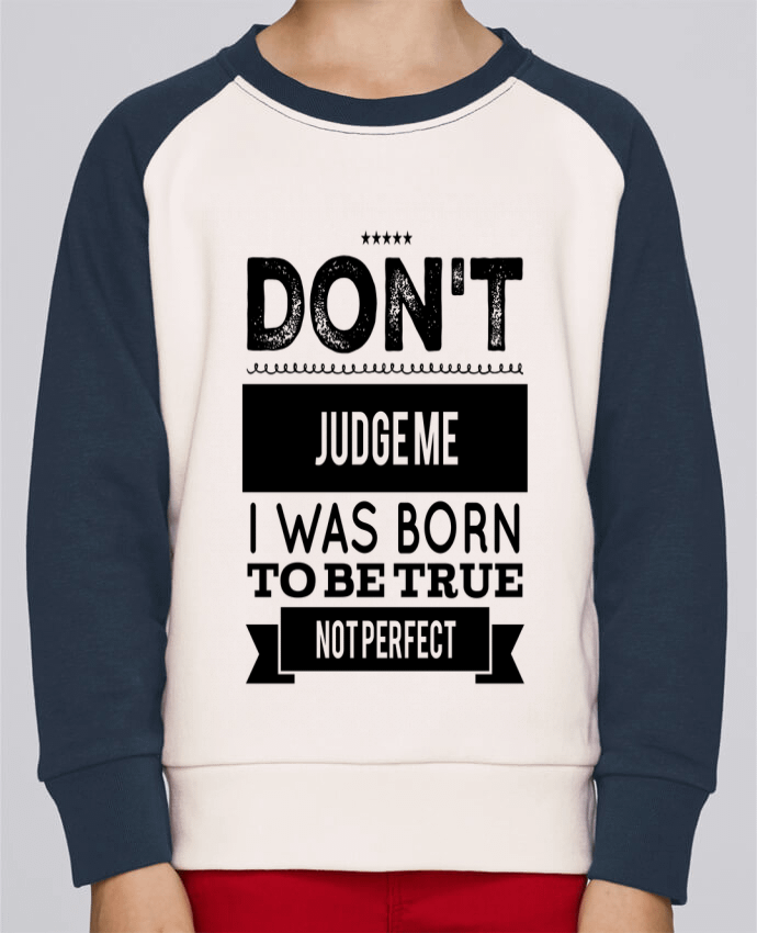 Sweat baseball enfant Don't judge me par Les Caprices de Filles