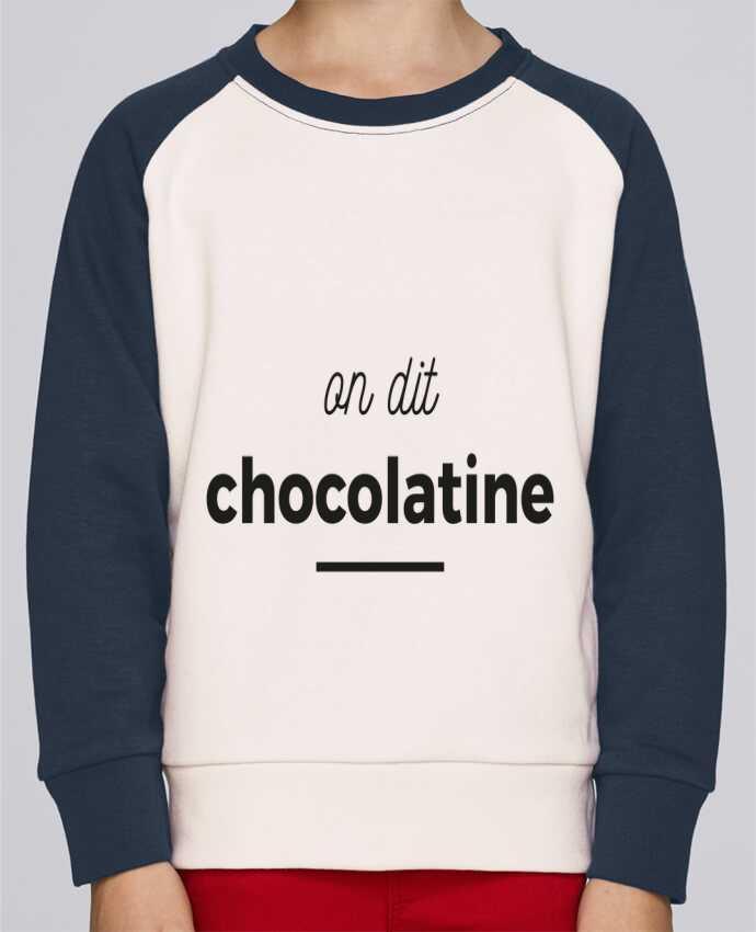 Sweatshirt Kids Round Neck Stanley Mini Contrast On dit chocolatine by Ruuud