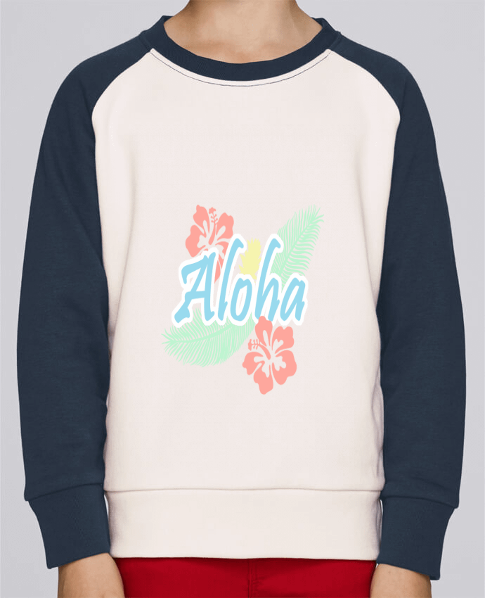 Sweatshirt Kids Round Neck Stanley Mini Contrast Aloha by Les Caprices de Filles