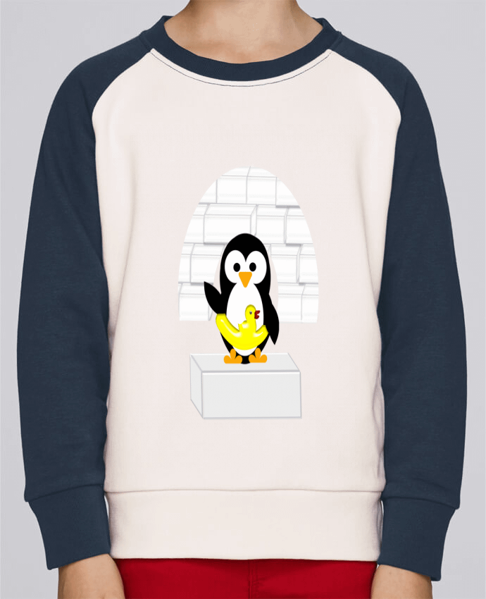 Sudadera Cuello Redondo Manga en Contraste Niño Mini Scouts Contraste Le Pingouin por Les Caprices de Filles