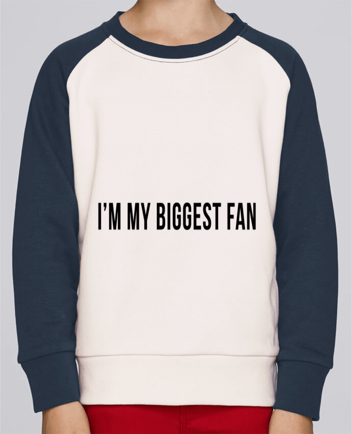 Sweatshirt Kids Round Neck Stanley Mini Contrast I'm my biggest fan by Bichette