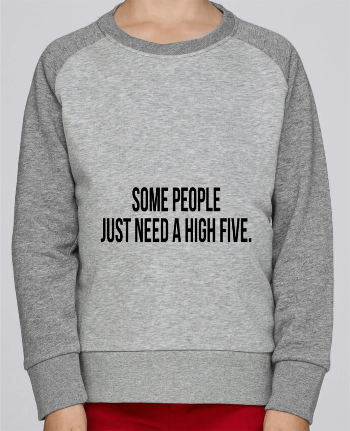 Sweatshirt Kids Round Neck Stanley Mini Contrast Some people just need a high five. by Bichette
