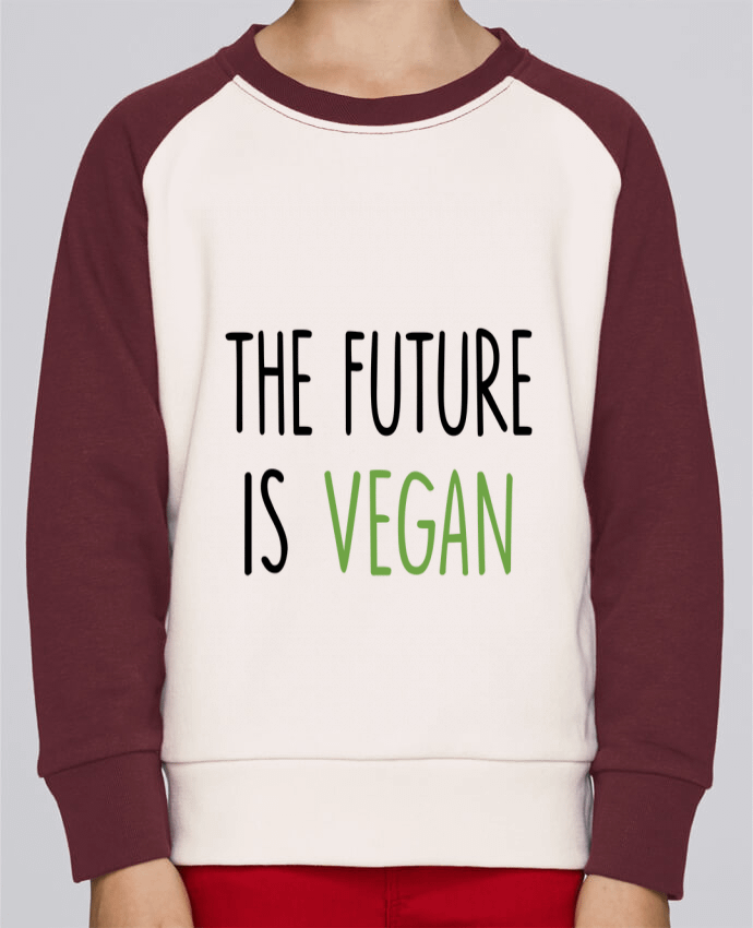 Sweatshirt Kids Round Neck Stanley Mini Contrast The future is vegan by Bichette