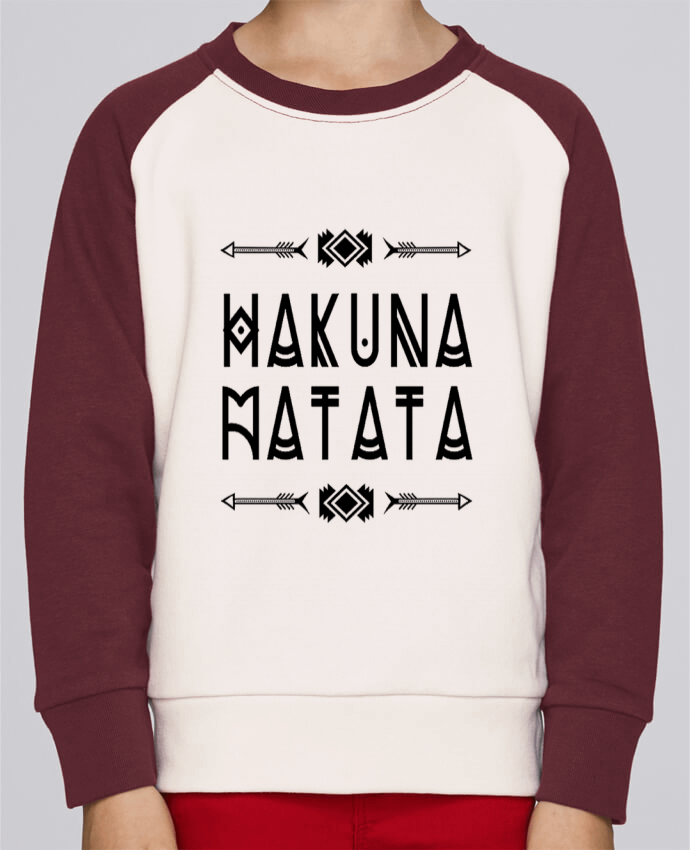 Sweatshirt Kids Round Neck Stanley Mini Contrast hakuna matata by DesignMe