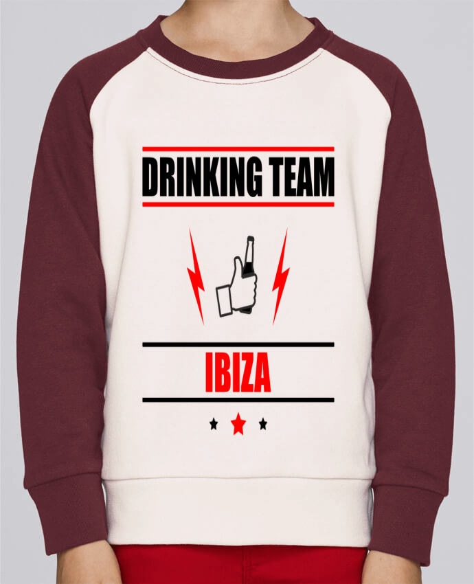 Sweat baseball enfant Drinking Team Ibiza par Benichan