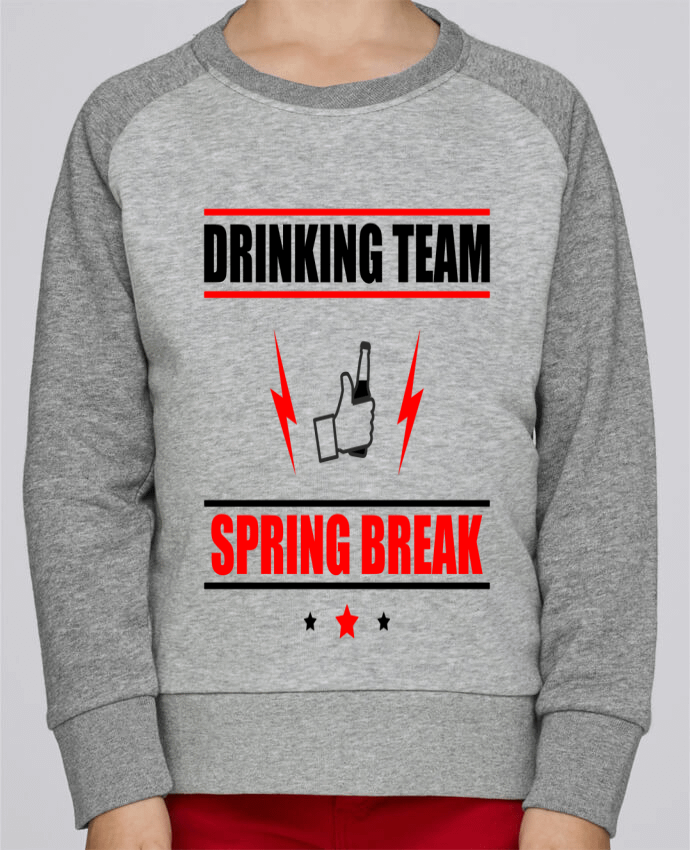 Sweatshirt Kids Round Neck Stanley Mini Contrast Drinking Team Spring Break by Benichan