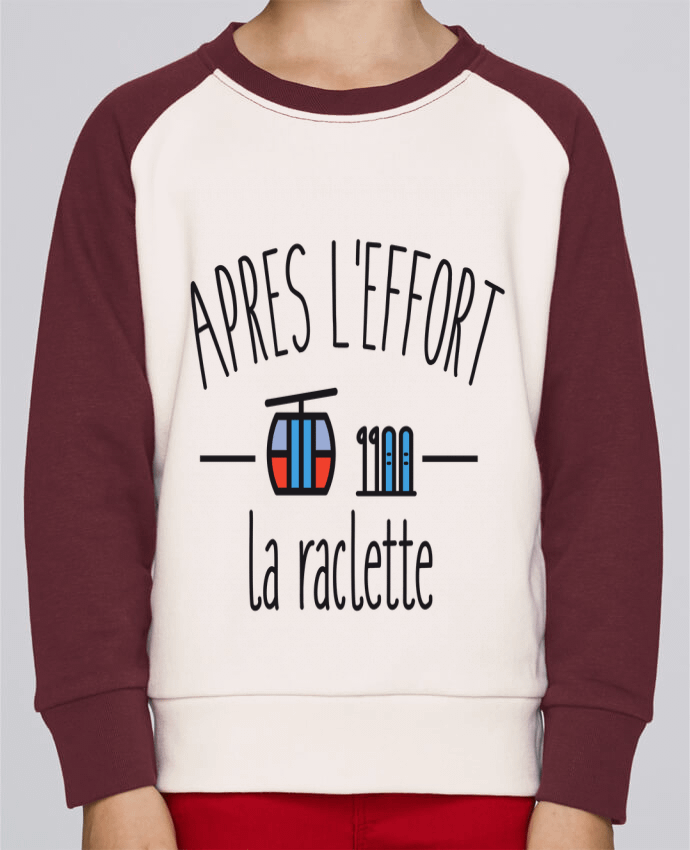 Sweatshirt Kids Round Neck Stanley Mini Contrast Après l'effort, la raclette by FRENCHUP-MAYO