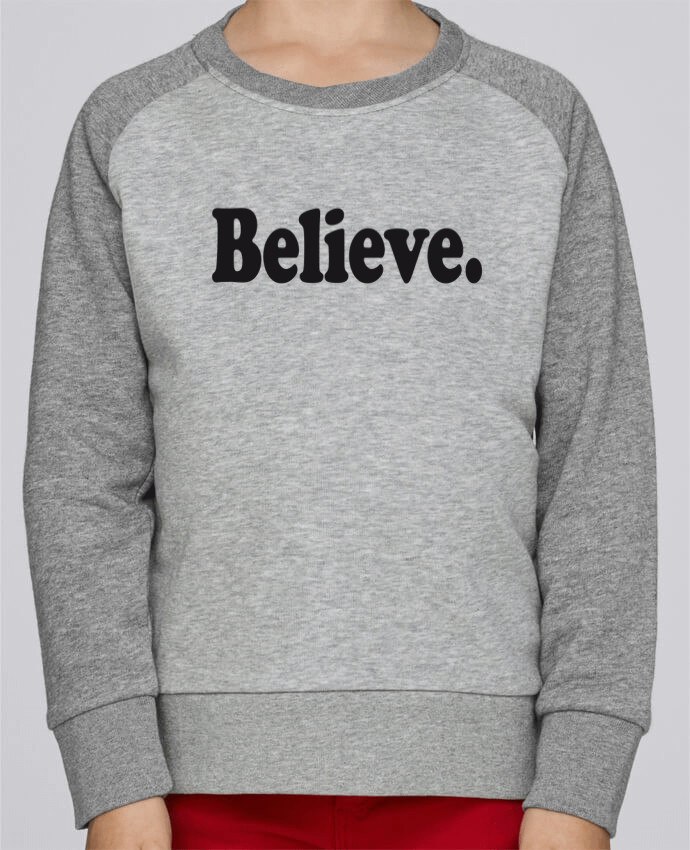 Sweatshirt Kids Round Neck Stanley Mini Contrast Believe by justsayin