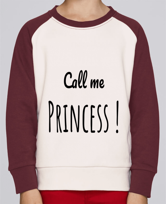 Sweatshirt Kids Round Neck Stanley Mini Contrast Call me Princess by Madame Loé