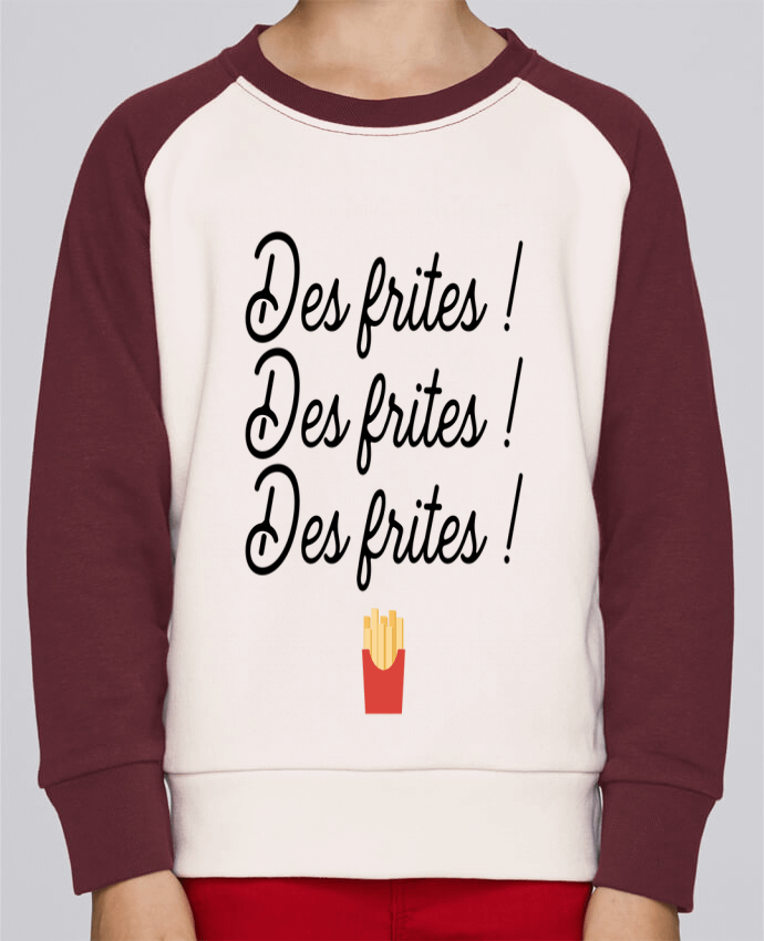 Sweatshirt Kids Round Neck Stanley Mini Contrast Des frites ! by Original t-shirt