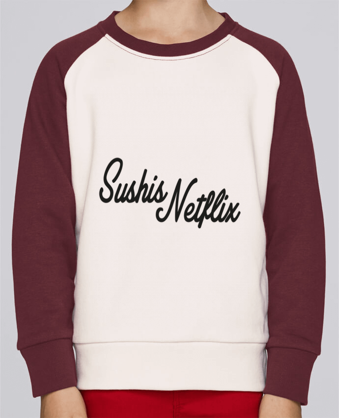 Sweatshirt Kids Round Neck Stanley Mini Contrast Sushis et Netflix by Nana