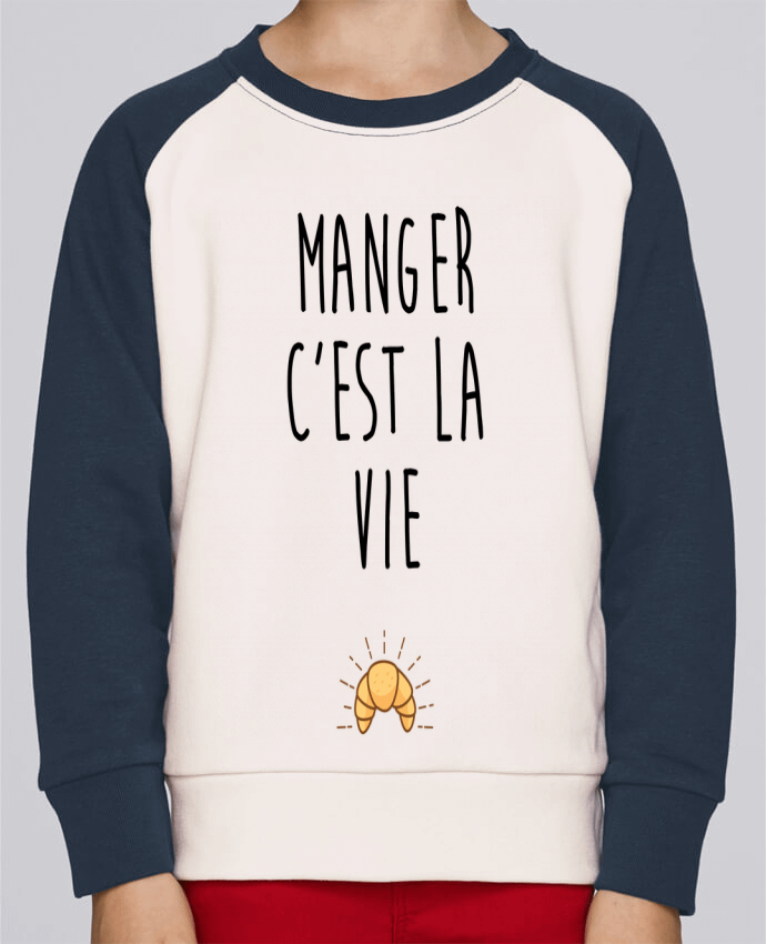 Sweatshirt Kids Round Neck Stanley Mini Contrast Manger c'est la vie by tunetoo