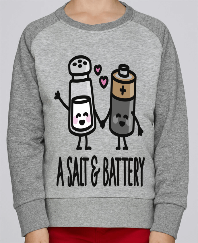 Sweatshirt Kids Round Neck Stanley Mini Contrast A salt and battery by LaundryFactory