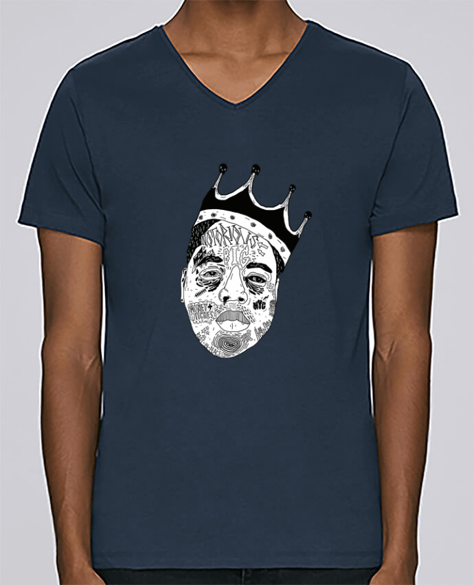 T-Shirt col V Homme design Biggie par Nick cocozza