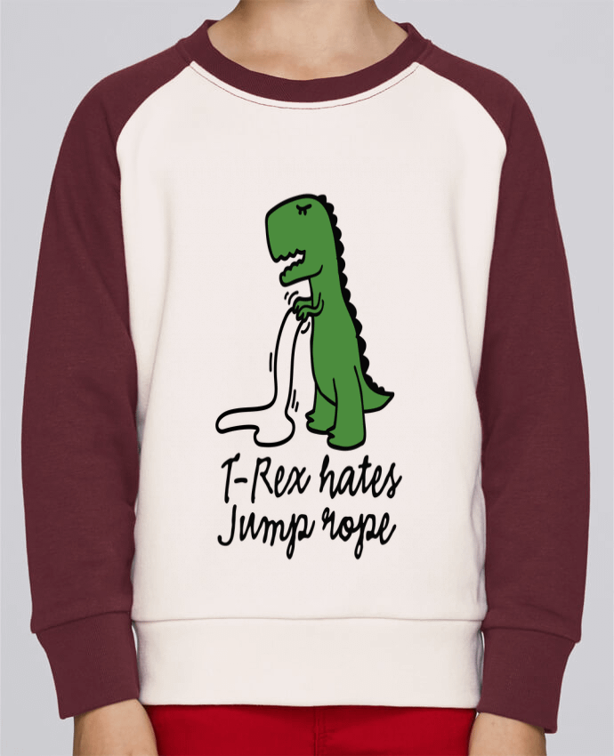 Sweatshirt Kids Round Neck Stanley Mini Contrast TREX HATES JUMP ROPE by LaundryFactory