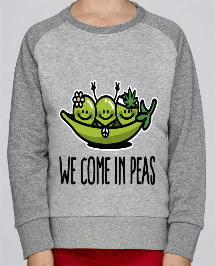 Sweat baseball enfant WE COME IN PEAS par LaundryFactory