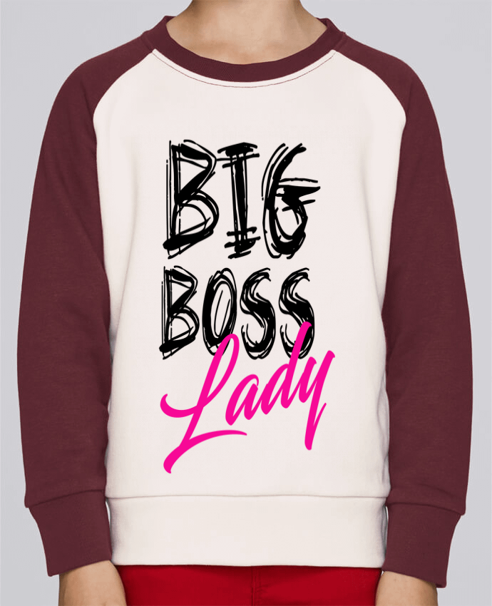 Sweatshirt Kids Round Neck Stanley Mini Contrast big boss lady by DesignMe