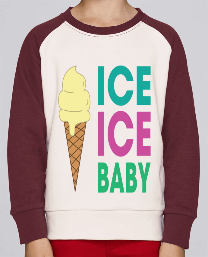 Sweatshirt Kids Round Neck Stanley Mini Contrast Ice Ice Baby by tunetoo