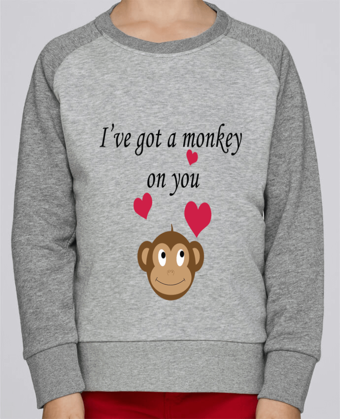 Sweatshirt Kids Round Neck Stanley Mini Contrast I've got a monkey on you by tunetoo